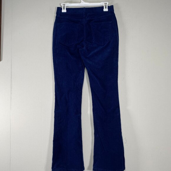 St. John's Bay Corduroy Flare Jeans Women's 4 Mid Rise Blue Casual Pants - Picture 2 of 12